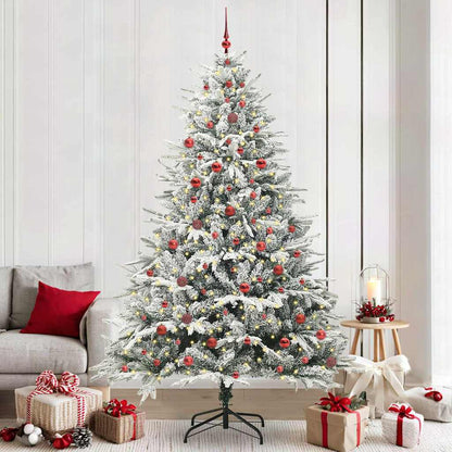 vidaXL Artificial Pre-lit Christmas Tree with Ball Set Green 240 cm