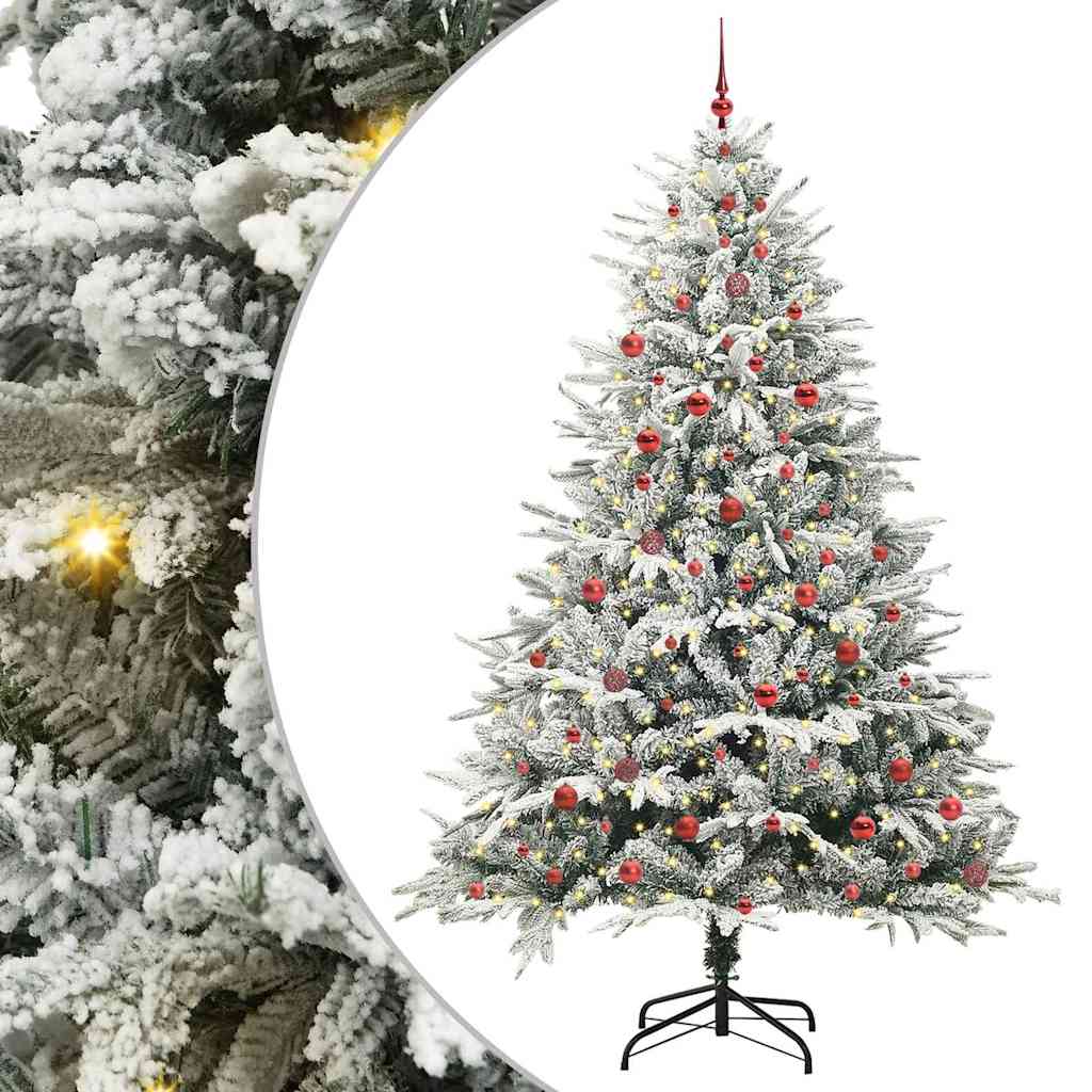 vidaXL Artificial Pre-lit Christmas Tree with Ball Set Green 240 cm