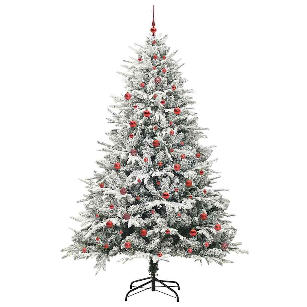 vidaXL Artificial Pre-lit Christmas Tree with Ball Set Green 240 cm
