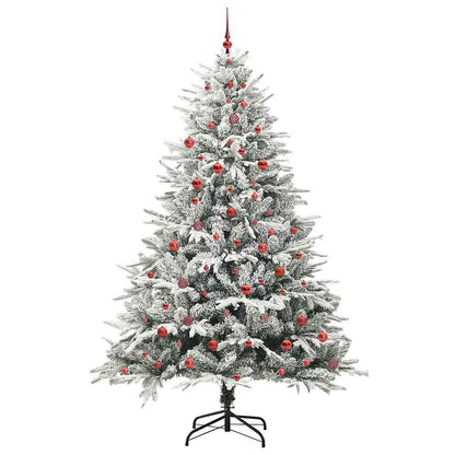 vidaXL Artificial Pre-lit Christmas Tree with Ball Set Green 240 cm