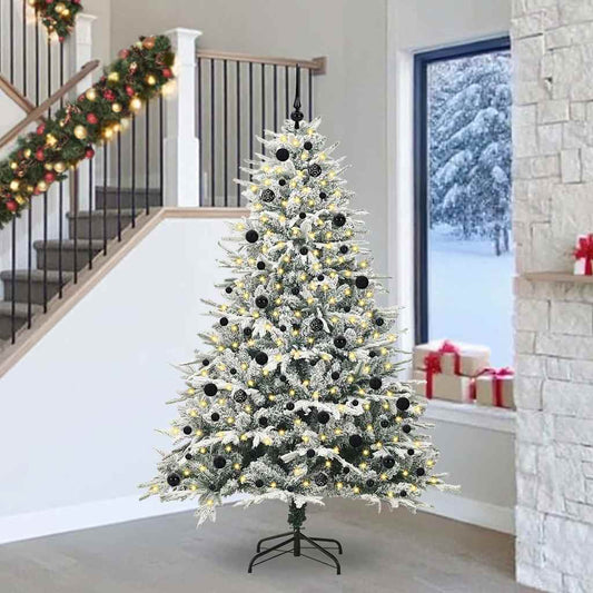 vidaXL Artificial Pre-lit Christmas Tree with Ball Set Green 240 cm