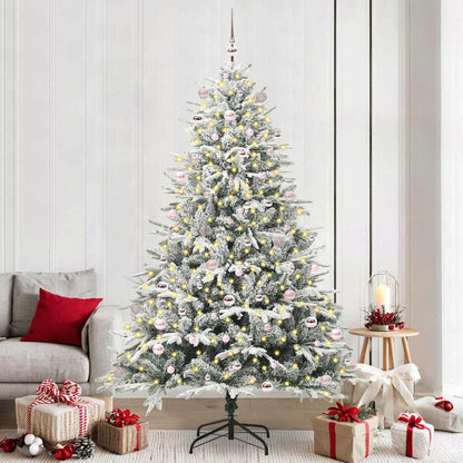 vidaXL Artificial Pre-lit Christmas Tree with Ball Set Green 240 cm