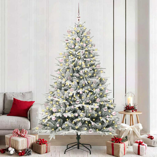 vidaXL Artificial Pre-lit Christmas Tree with Ball Set Green 240 cm