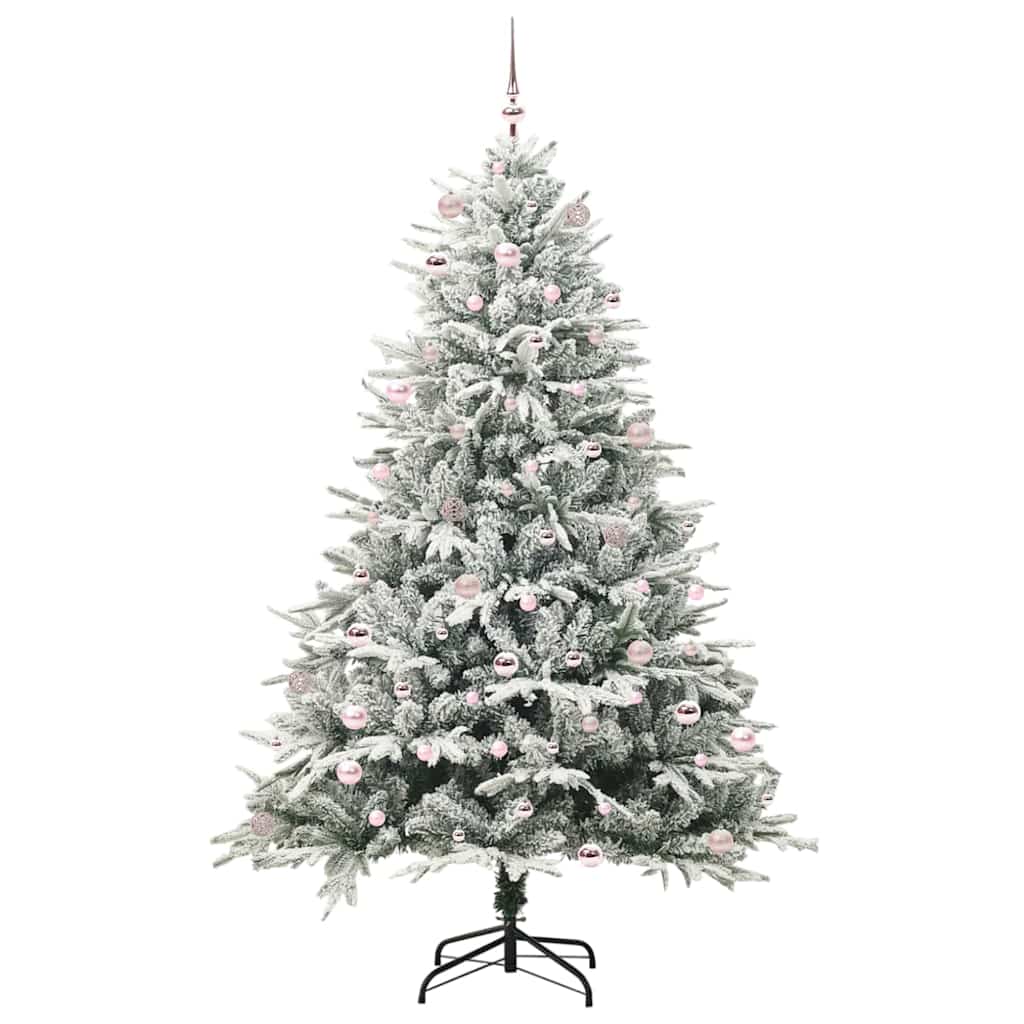 vidaXL Artificial Pre-lit Christmas Tree with Ball Set Green 240 cm