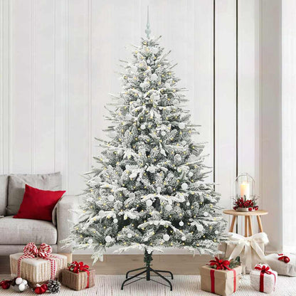 vidaXL Artificial Pre-lit Christmas Tree with Ball Set Green 240 cm