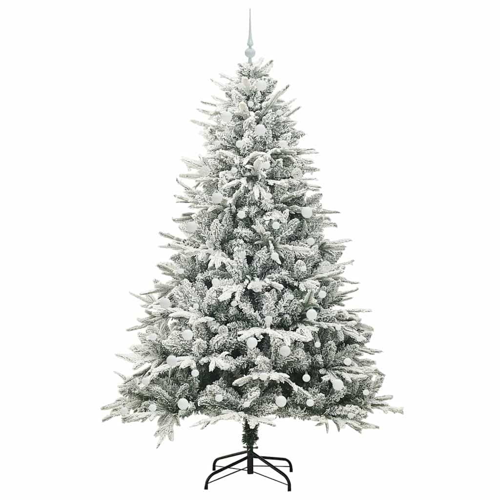 vidaXL Artificial Pre-lit Christmas Tree with Ball Set Green 240 cm
