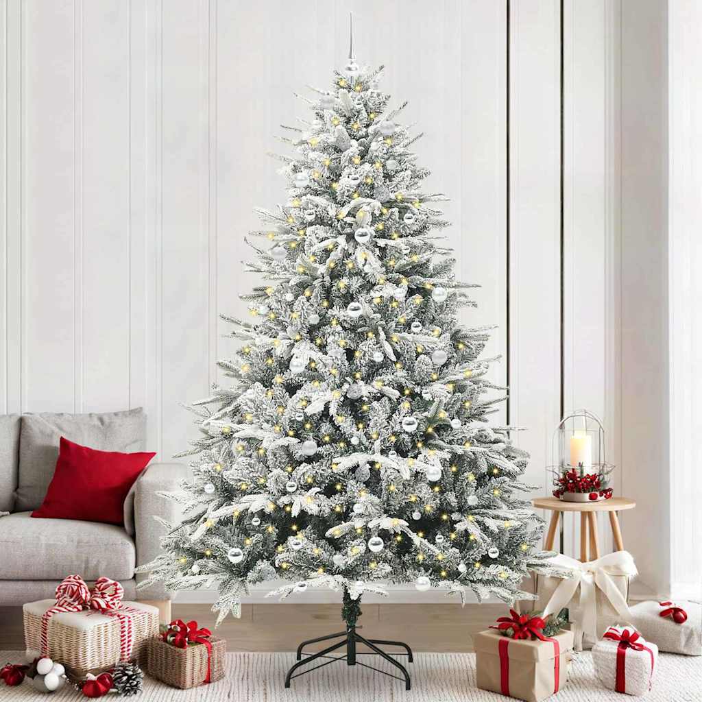 vidaXL Artificial Pre-lit Christmas Tree with Ball Set Green 240 cm