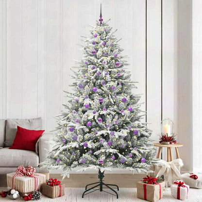 vidaXL Artificial Pre-lit Christmas Tree with Ball Set Green 240 cm