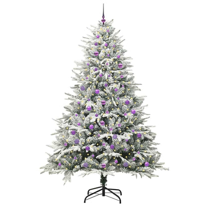 vidaXL Artificial Pre-lit Christmas Tree with Ball Set Green 240 cm