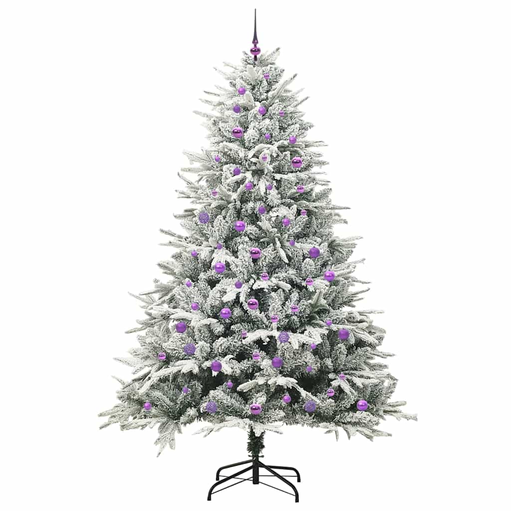 vidaXL Artificial Pre-lit Christmas Tree with Ball Set Green 240 cm