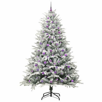 vidaXL Artificial Pre-lit Christmas Tree with Ball Set Green 240 cm