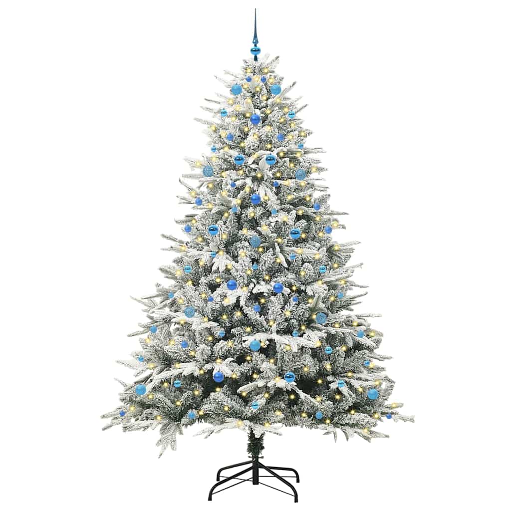 vidaXL Artificial Pre-lit Christmas Tree with Ball Set Green 240 cm
