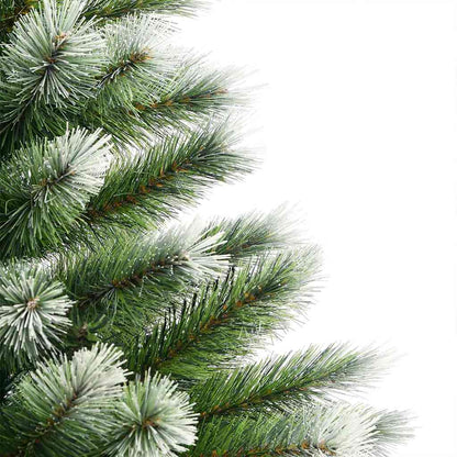 vidaXL Artificial Hinged Christmas Tree with Flocked Snow 300 LEDs