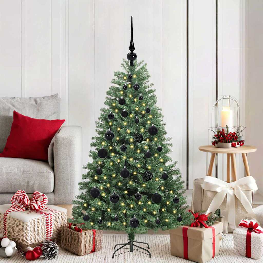 vidaXL Artificial Hinged Christmas Tree Green 120 cm PVC and Metal