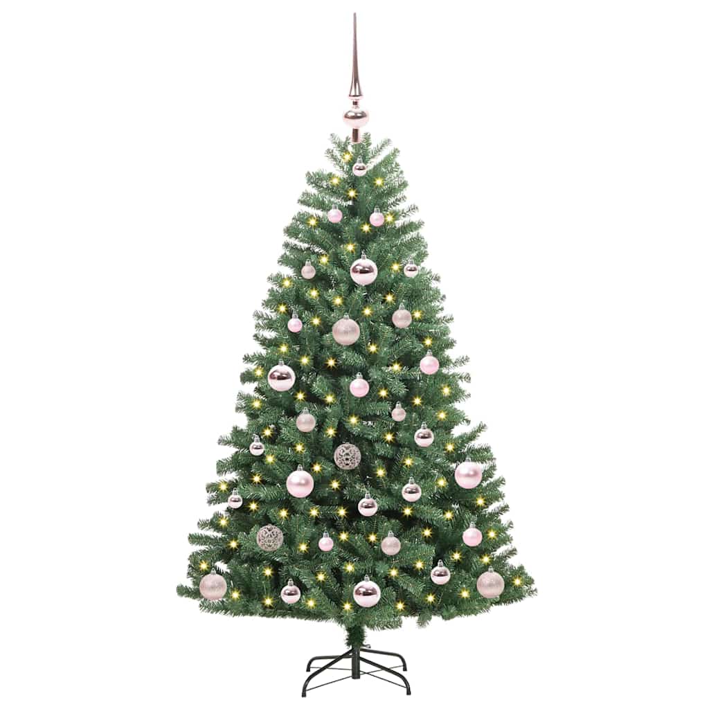 vidaXL Artificial Hinged Christmas Tree Green 120 cm PVC and Metal