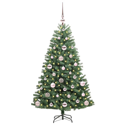 vidaXL Artificial Hinged Christmas Tree Green 120 cm PVC and Metal