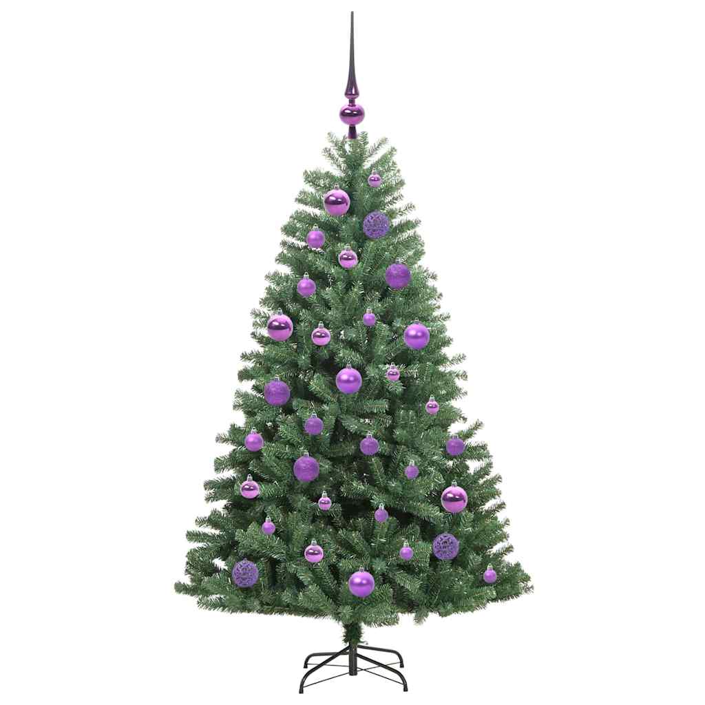 vidaXL Artificial Hinged Christmas Tree Green 120 cm PVC and Metal