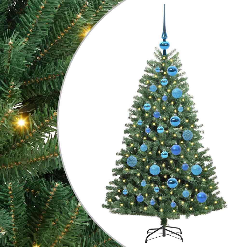 vidaXL Artificial Hinged Christmas Tree Green 120 cm PVC and Metal