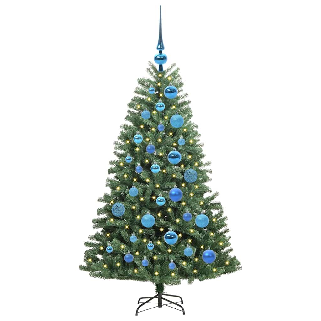 vidaXL Artificial Hinged Christmas Tree Green 120 cm PVC and Metal