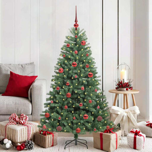 vidaXL Artificial Hinged Christmas Tree Green 150 cm PVC and Metal
