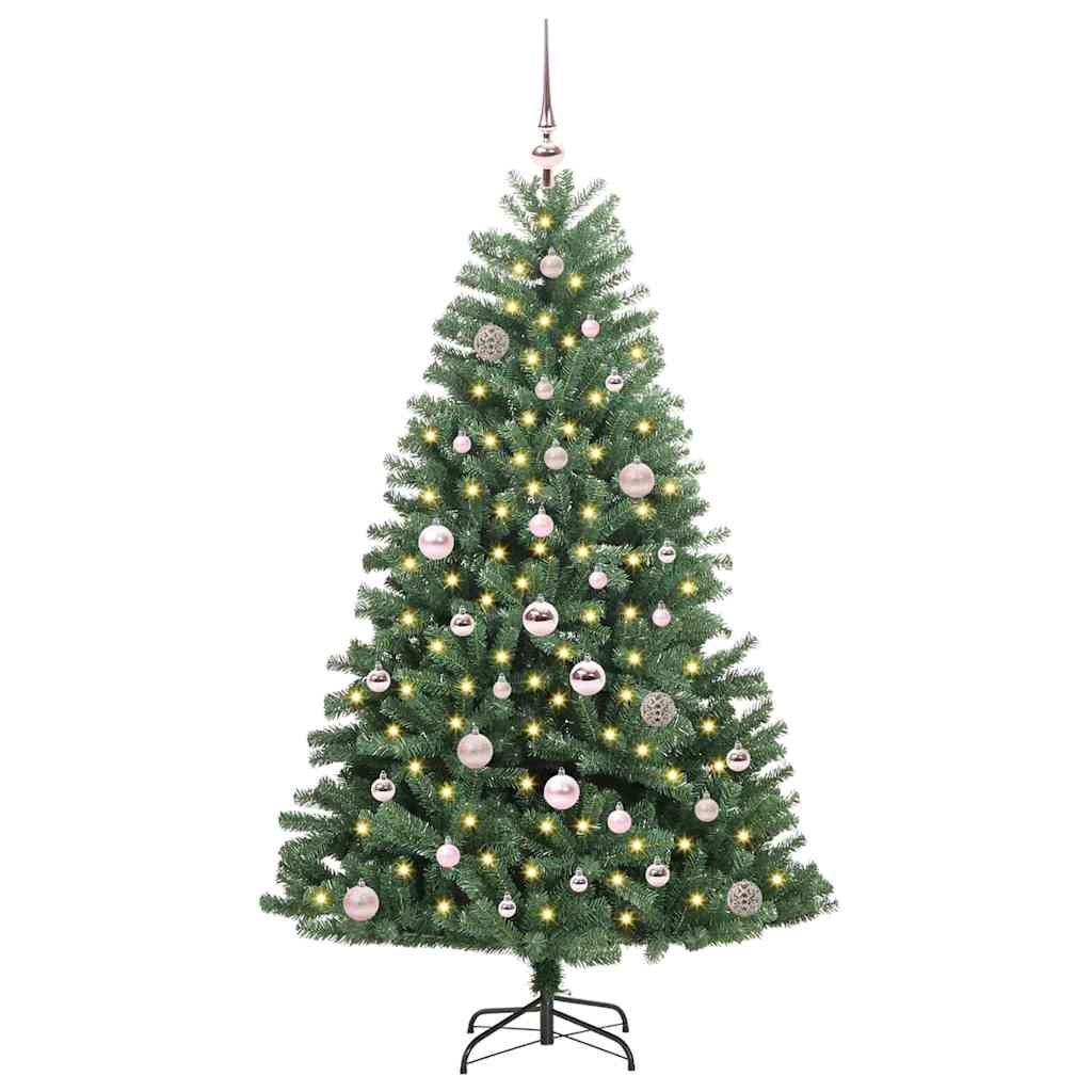 vidaXL Artificial Hinged Christmas Tree Green 150 cm PVC and Metal