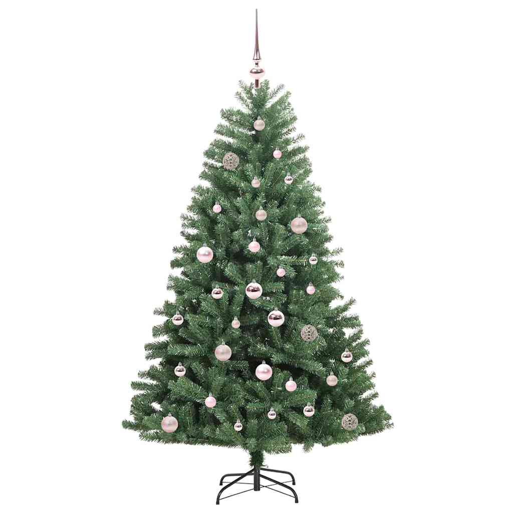 vidaXL Artificial Hinged Christmas Tree Green 150 cm PVC and Metal