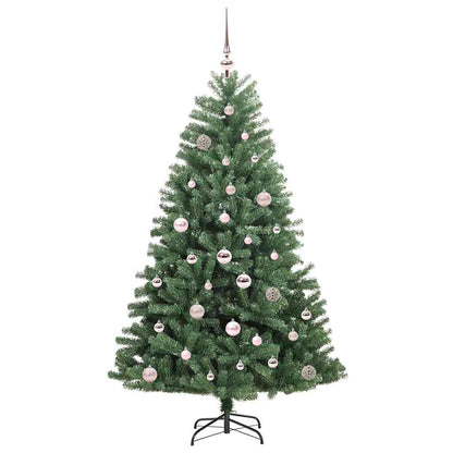 vidaXL Artificial Hinged Christmas Tree Green 150 cm PVC and Metal