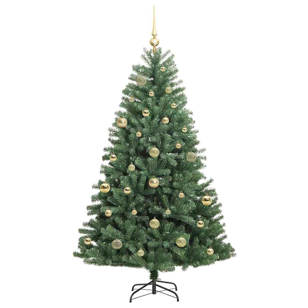 vidaXL Artificial Hinged Christmas Tree Green 150 cm PVC and Metal