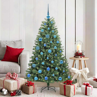 vidaXL Artificial Hinged Christmas Tree Green 150 cm PVC and Metal