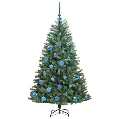 vidaXL Artificial Hinged Christmas Tree Green 150 cm PVC and Metal