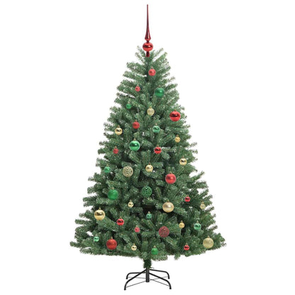 vidaXL Artificial Hinged Christmas Tree Green 150 cm PVC and Metal