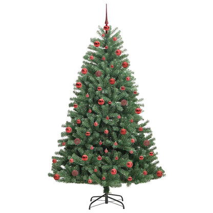 vidaXL Artificial Hinged Christmas Tree Green 180 cm PVC and Metal