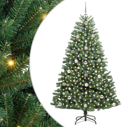 vidaXL Artificial Hinged Christmas Tree Green 180 cm PVC and Metal