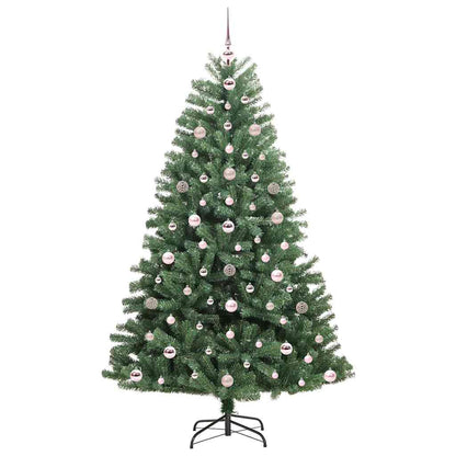vidaXL Artificial Hinged Christmas Tree Green 180 cm PVC and Metal