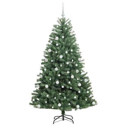 vidaXL Artificial Hinged Christmas Tree Green 180 cm PVC and Metal