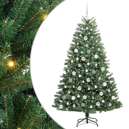 vidaXL Artificial Hinged Christmas Tree Green 180 cm PVC and Metal