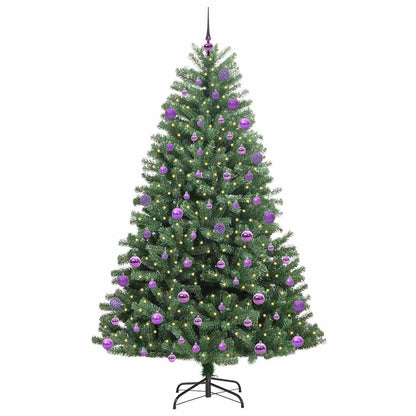 vidaXL Artificial Hinged Christmas Tree Green 180 cm PVC and Metal