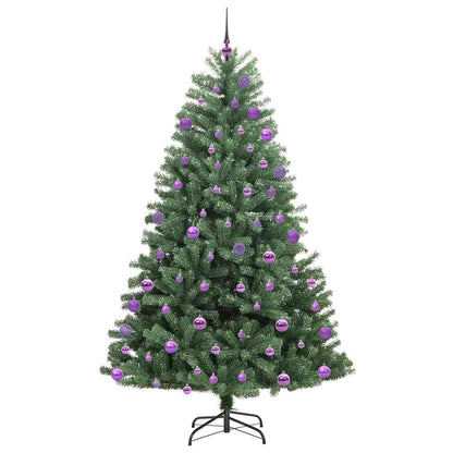 vidaXL Artificial Hinged Christmas Tree Green 180 cm PVC and Metal