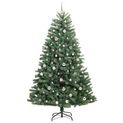 vidaXL Artificial Hinged Christmas Tree Green 210 cm PVC and Metal