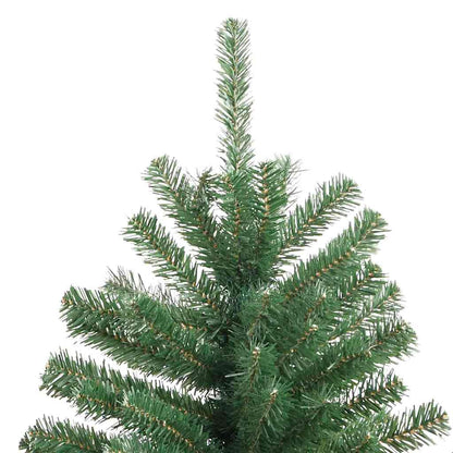 vidaXL Artificial Hinged Christmas Tree Green 210 cm PVC and Metal