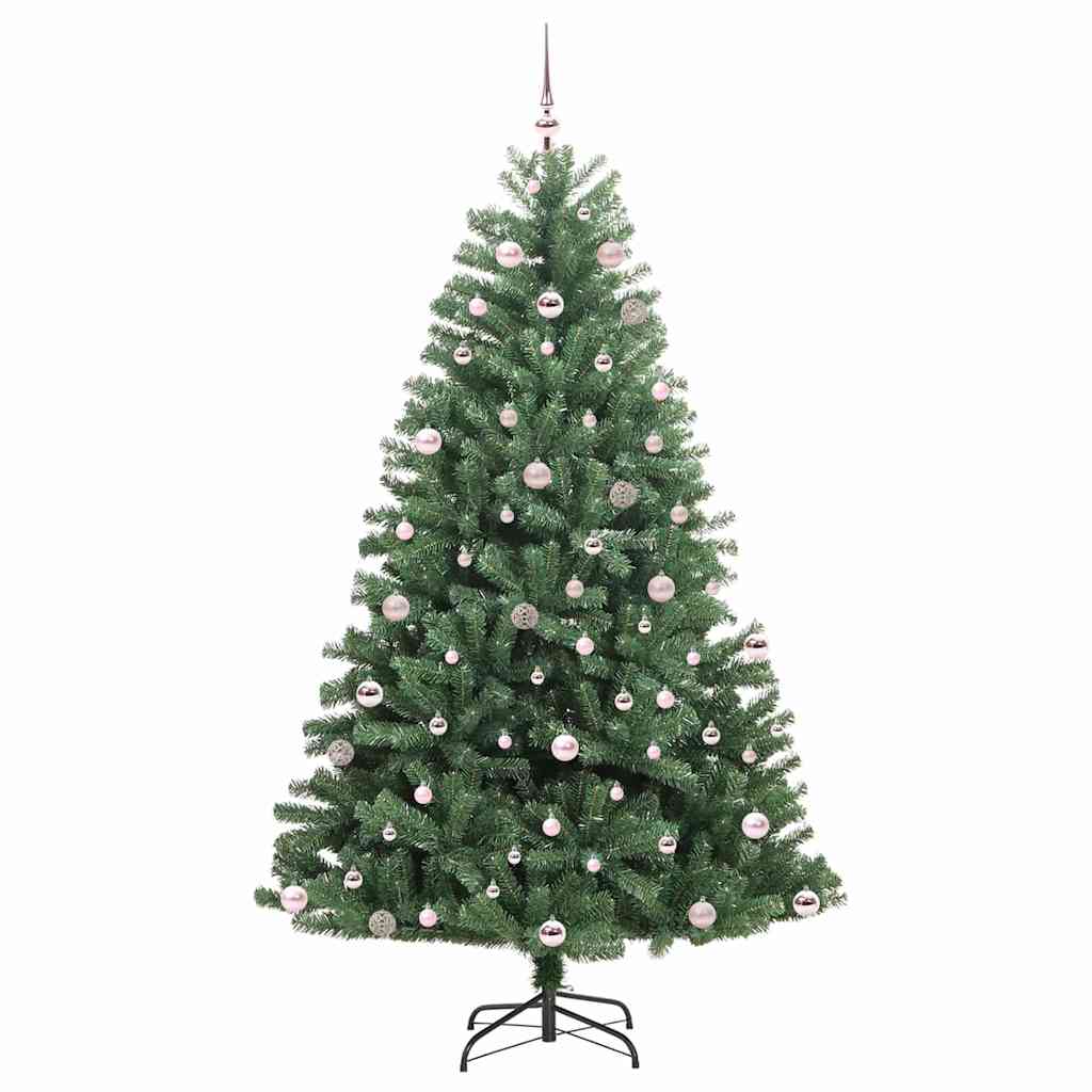 vidaXL Artificial Hinged Christmas Tree Green 240 cm PVC and Metal