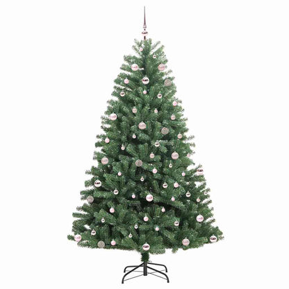 vidaXL Artificial Hinged Christmas Tree Green 240 cm PVC and Metal
