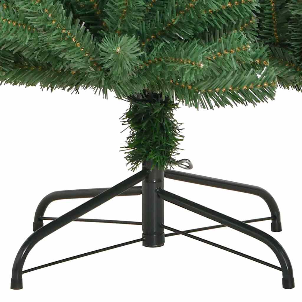 vidaXL Artificial Hinged Christmas Tree Green 240 cm PVC and Metal