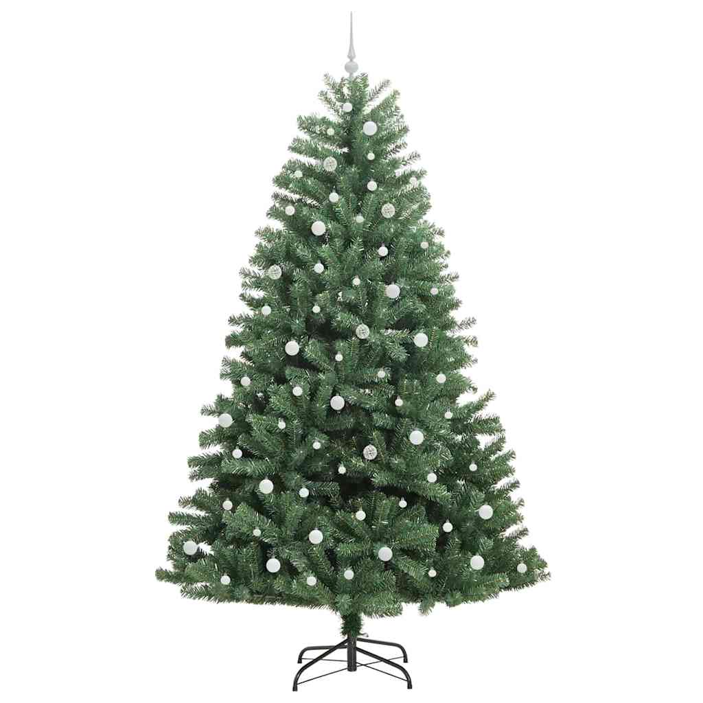 vidaXL Artificial Hinged Christmas Tree Green 240 cm PVC and Metal