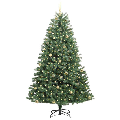 vidaXL Artificial Hinged Christmas Tree Green 240 cm PVC and Metal