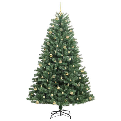 vidaXL Artificial Hinged Christmas Tree Green 240 cm PVC and Metal