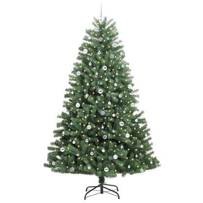 vidaXL Artificial Hinged Christmas Tree Green 240 cm PVC and Metal