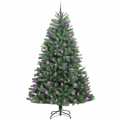vidaXL Artificial Hinged Christmas Tree Green 240 cm PVC and Metal