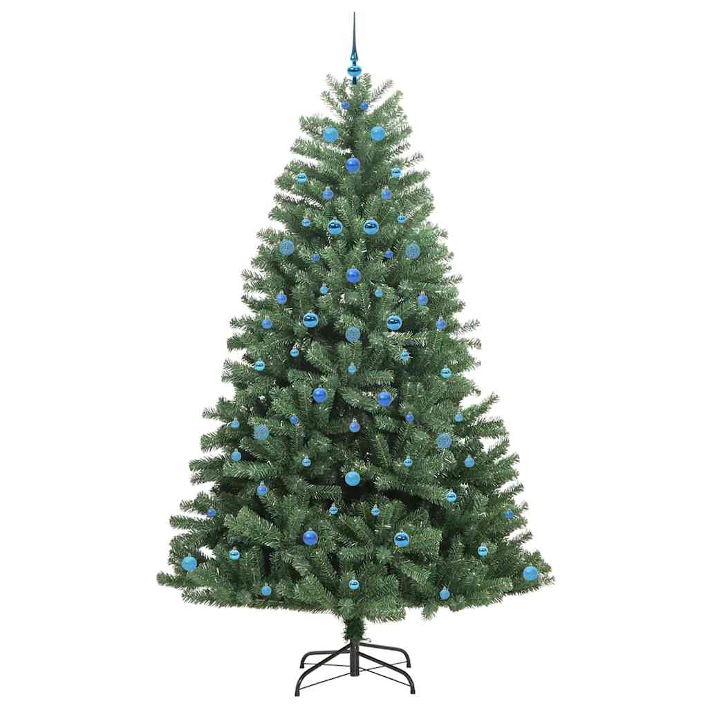 vidaXL Artificial Hinged Christmas Tree Green 240 cm PVC and Metal