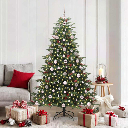 vidaXL Artificial Christmas Tree with 300 LEDs with Stand Green 180 cm